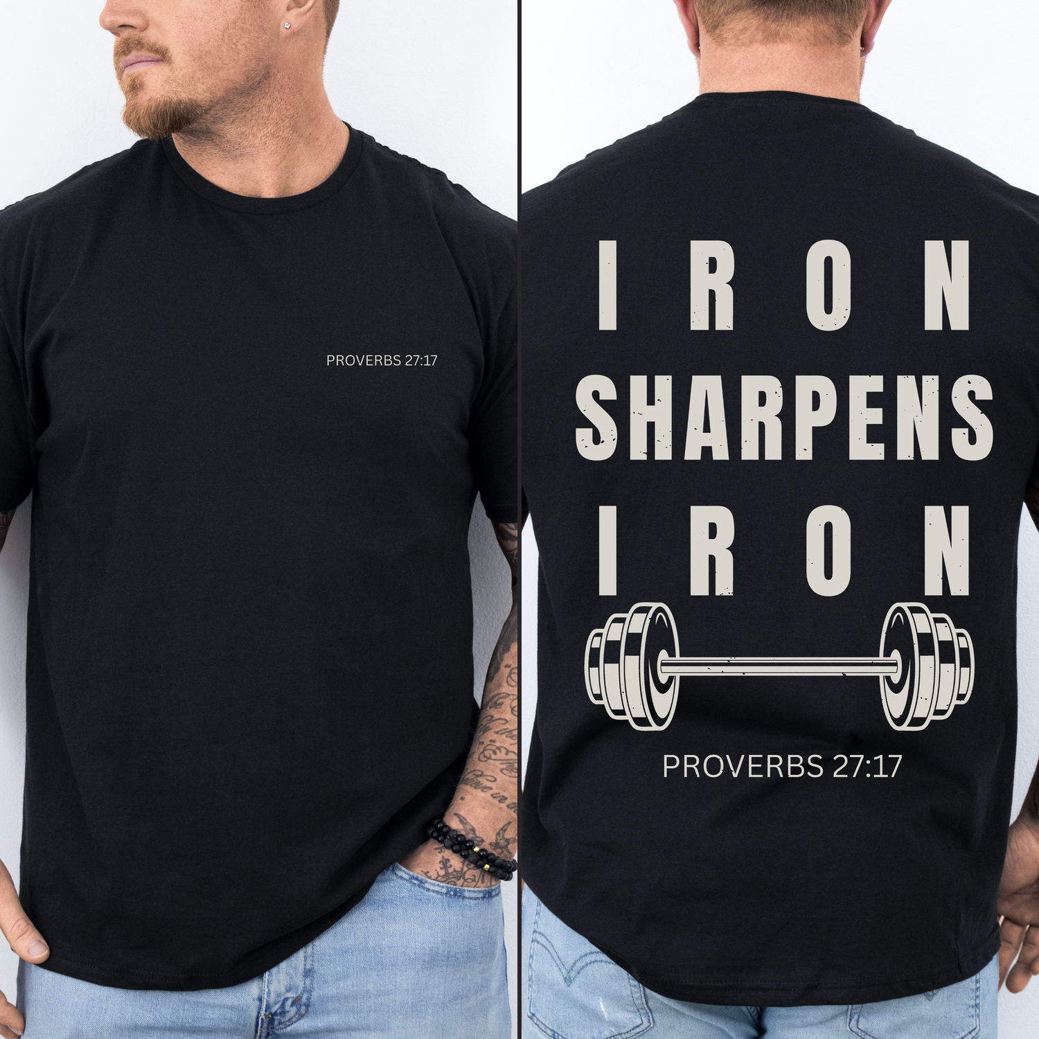 Iron Sharpens Iron — Christian gym tee