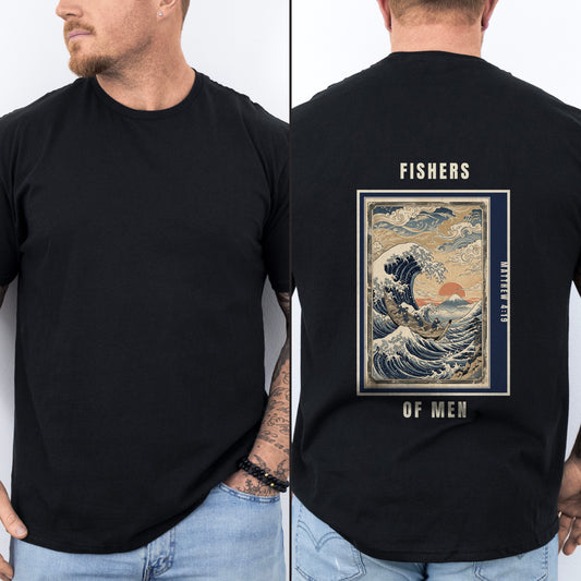 Fishers of Men Japanese Wave Poster 01 male black