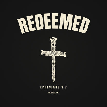Redeemed back print artwork detail, Ephesians 1:7